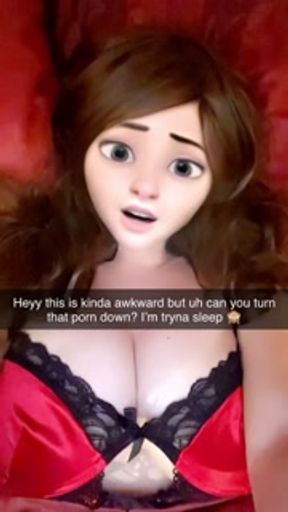 Hear my stepdad jerking to porn so I sext him on Snapchat until we cum