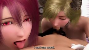 Devils Job - Two Succubus Are Summoned For 3d Hentai Threesome
