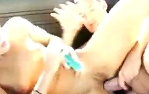 Fucking a blond in the car