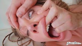 Intense babe takes huge cock and slaps James Deen