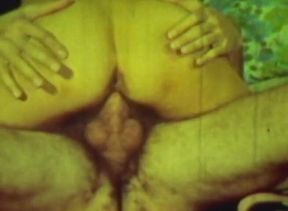 Retro Green-tinted Vintage Classic with Hairy Brunette Orgy