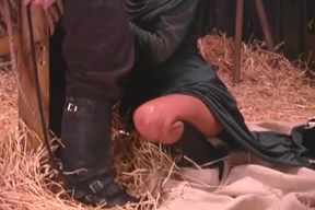 MILF Pounded Rough in Hay Barn Pussy Stretched Wide