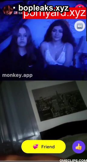 Professional couple films homemade sex with slim blonde teen on webcam