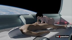 Zero-G Blowjob on Orbital Station Hot Japanese Babe Sucks Cock in Space