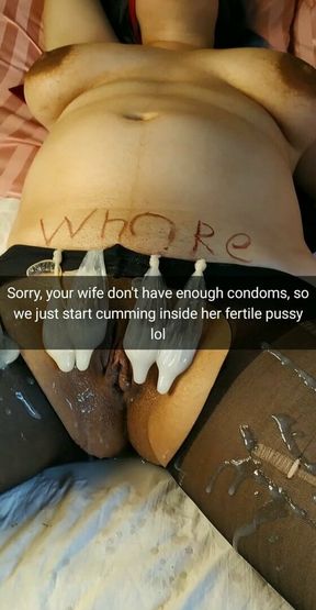 Condoms ran out, so we start cumming inside your wife!