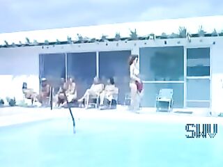 Vintage nudist camp scene