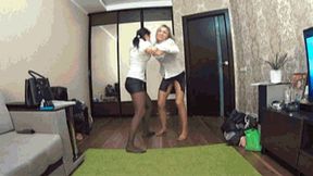 CATBALL FIGHT IN PANTYHOSE TILL CUM 2Mf