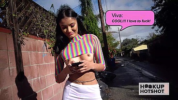 Small Tittied Babe Viva Athena Extracts All Her Hookup's Milk!