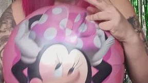 smoking looner poping foil balloons with cigarette