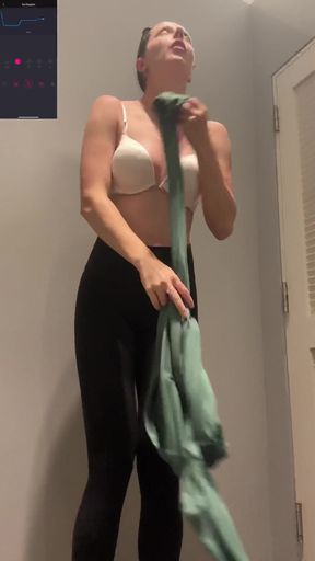 Cumming in the Drive Thru and Changing Room! Brand New Nadia Foxx Lush Adventure!