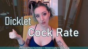 DICKLET COCK RATE - SPH Small Penis Humiliation Dick Rating by Miss Faith Rae with Laughing At You and Humiliating You -- HD 1080p MP4