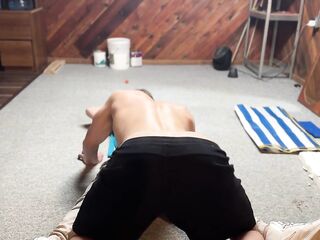 Caught him playing, had to join in