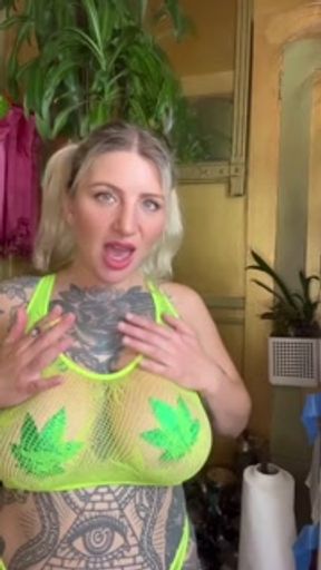 Can you keep up? 420 Edging joi w Hot Blonde w Big Natural Tits Smoking