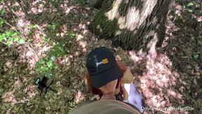 Fuck and Suck BIG Tits Stranger in Woods