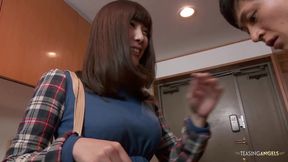 Upon entering his place, the Asian woman immediately begins performing oral sex and preparations for sexual intercourse