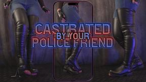 Castrated by Your Police Officer Friend in Thigh High Riding Boots (Vertical Version) - TamyStarly - Cock Balls Crush Trample, Shoejob, Bootjob, CBT, Ballbusting, Trampling, Stomping
