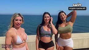 Un Grupo De Amigas Con Ganas De Sexo Folla Con Un Espanol Que Conocen En La Playa - Mariana Martix