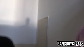 Masked dude sucks cock before being covered in sticky cum