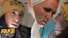 Harmonious Kathy Anderson - lesbian seduction action - Fake Hostel