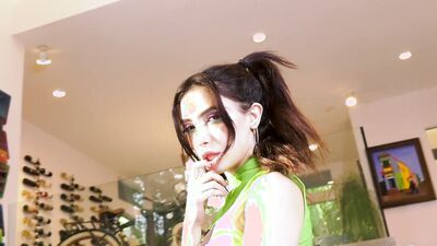 Flexible girl Jane Wilde is being fucked by two black studs