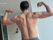 Toned Asian men fuck, hot gay muscle sex.