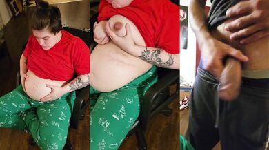 Christmas pajamas and playing around.