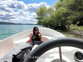 A Attractive Ebony Man Destroys my Cunt on the Boat with his Large Dick !!!