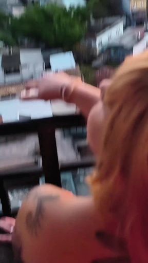 Hot Blonde Got Her Pussy Fucked on the Balcony While Watching a Beautiful Sunset