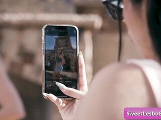 Blake Blossom, Madison Wilde: Hawt hawt lesbo teens giving a kiss delicate and making out
