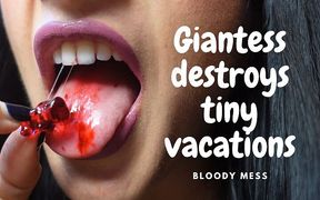 Giantess Devour and Destroys Tiny Vacation