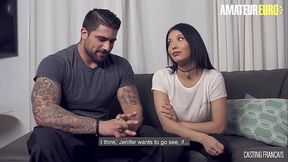 AMATEUR EURO - Shy Cutie Big Tits Fucks Like A Slut In First Porn Casting