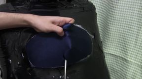 Oriental Brunette Bounces on BDSM Dildo Throne