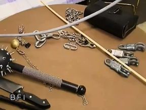 Pierced chick gets tied up and whipped