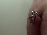 tiny dick lockup in chastity cage #2