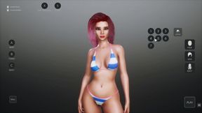 SunbayCity Hentai Game bikini walk in the city in GTA parody