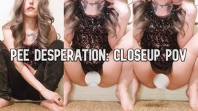 Pee Desperation: Closeup POV [HD]