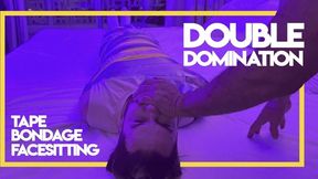 Double Domination & Facesitting (1080) Gay Bondage - Gay Domination - Tape Bondage - Facesitting - Sneakers - BDSM