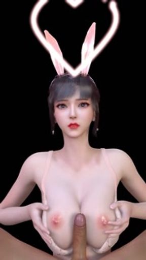 3D sexy cosplay model with hot lingerie got fucked