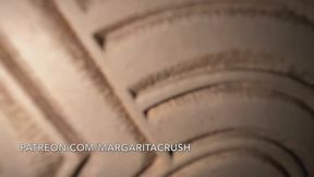 Slow Motion - Unaware Giantess Working on a Laptop In White Pantyhose