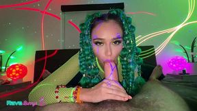 neon rave tease as armani black steals a wild backstage moment!