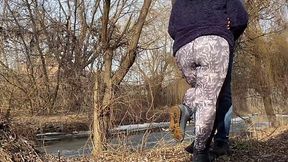 Stepson Convinces Mother-in-Law to Show Off Her Plump Ass in Public