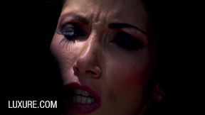 French brunette Clea Gaultier satisfies three men