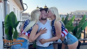 Eager Sluts Greta Foss &amp; Vera Jarw Get Fucked by Mr. Texas in an Aweome 3some