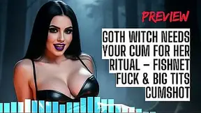 Goth Witch Needs Your Cum For Her Ritual � Fishnet Fuck & Big Tits Cumshot ASMR HFO JOI Erotic Audio 4 Men