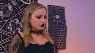 POV tease from a witchy goth stepsister leads to HARD sex