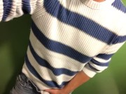 Horny guy plays with his cock on lunch break
