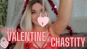 Your Valentine Is Chasity - TheGoddessEmmy, GoddessEmmy, Goddess Emmy, Emmy - Blonde Goddess Locks You Up In Chastity For Valentine's Day