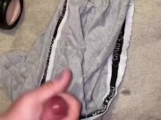 Playing with my pussy pocket until my dick cum
