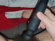 FTM playing with my slut boy pussy and texting it to Daddy while he works