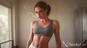 after gym practice, i fucked that horny smoking bitch in every hole while her boyfriend waited for her outside...[ai]